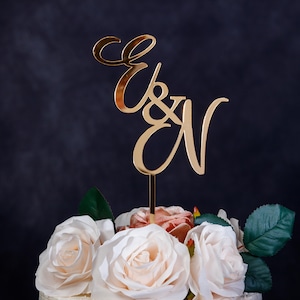 Personalisierte paar Initialen Cake Topper, Hochzeitstag
