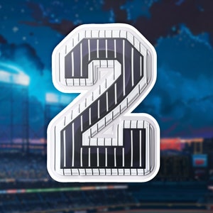 Derek Jeter Baseball Vinyl Sticker, Sports Decal, Laptop Sticker, Fan Gift, Yankees Sticker