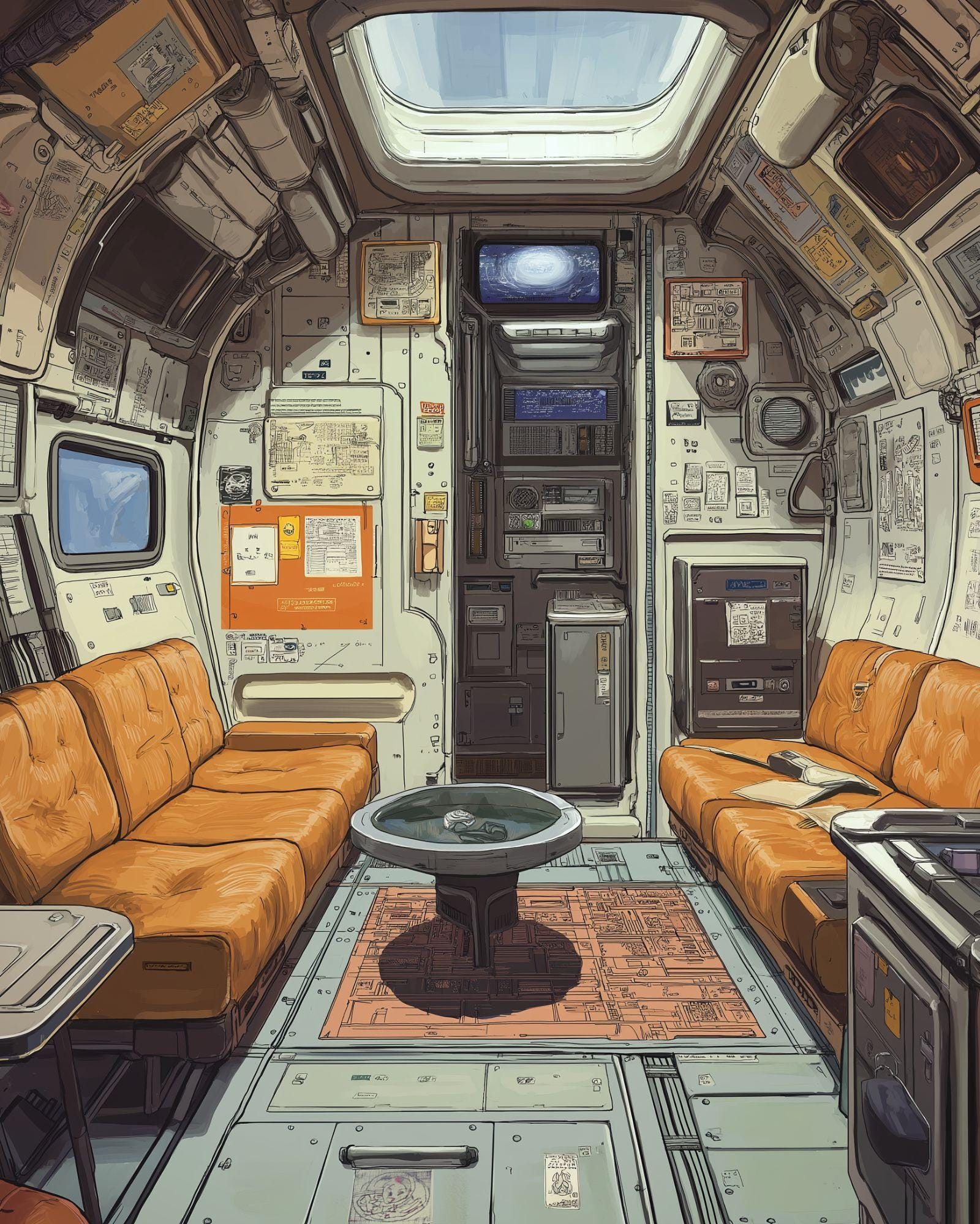 Spaceship Interior Art Print, Sci-fi Wall Art, Astronaut Gift, Space ...