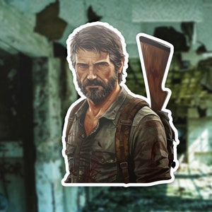 Joel Last of Us Vinyl Sticker, Video Game Sticker, Gaming Decal, Laptop Decal, Gaming Gift