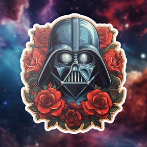Darth Vader Tattoo Style Sticker, Star Wars Decal, Laptop Decal, Car Sticker, Phone Decal