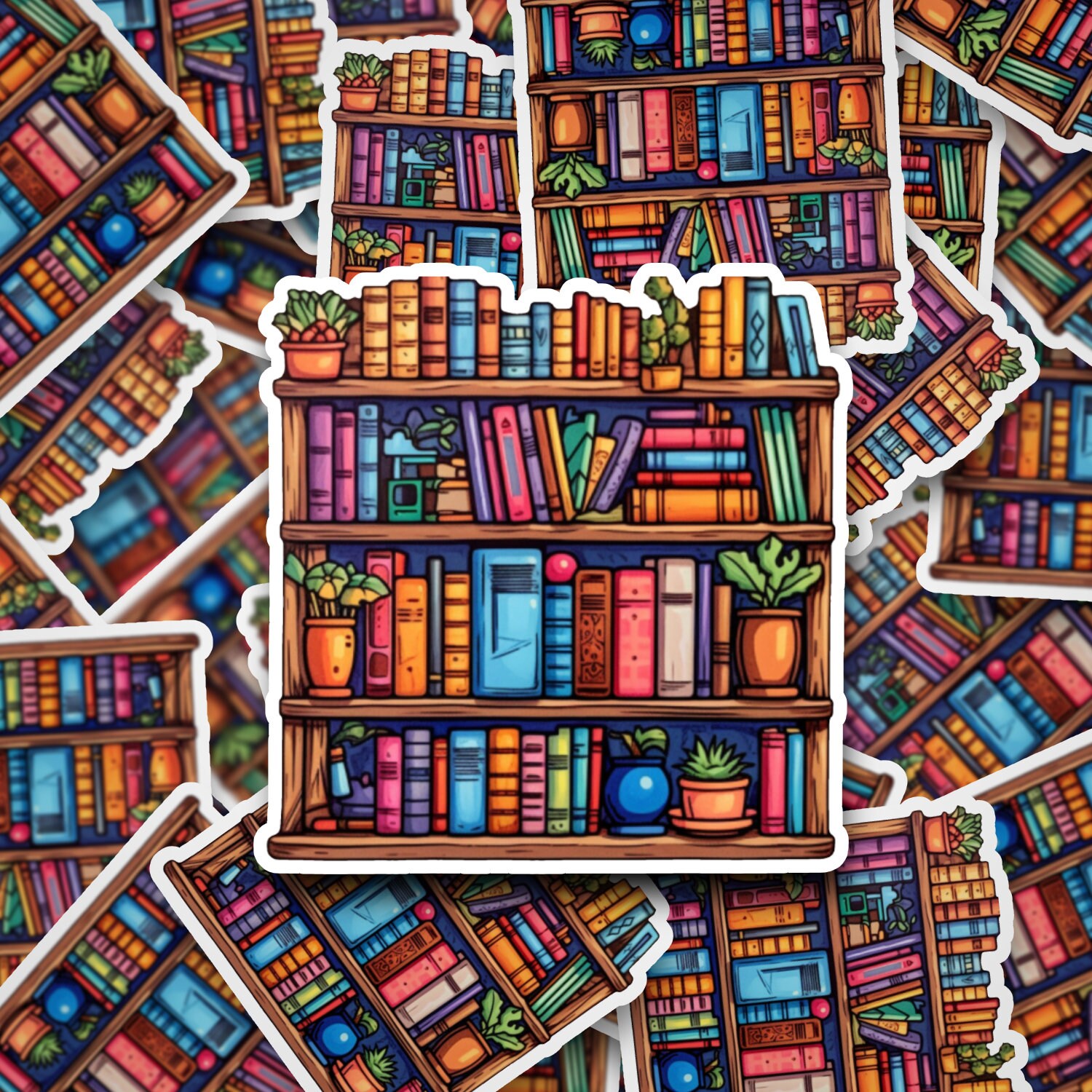 Vinyl Bookshelf Sticker, Books Sticker, Shelf Decor, Library Decor ...