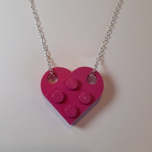 Toy Brick Heart Necklaces/Friendship Necklaces