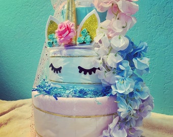 Unicorn Diaper Cake