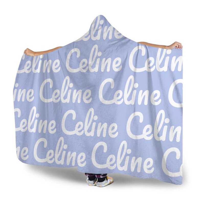 Personalized Blue Fleece Hooded Blanket: Oversized Adult Cape image 8
