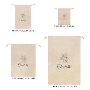 Personalized Cotton Drawstring Pouch: Custom Dust Bag, Travel Storage image 7