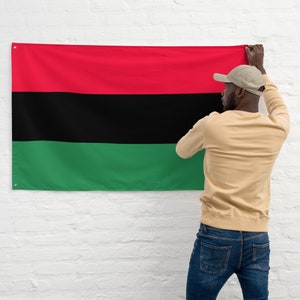 RED, BLACK & GREEN Flag, Black History Flag, Pan-African Flag, Afro-American Flag, Marcus Garvey Flag, African Unity - Eroda Lifestyles