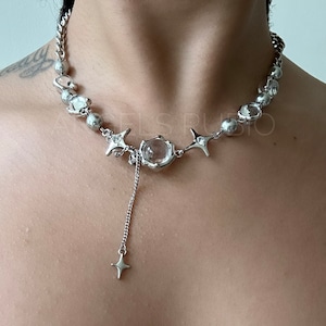 Trendy Silver Necklace - Statement Piece - Stylish Chain Necklace