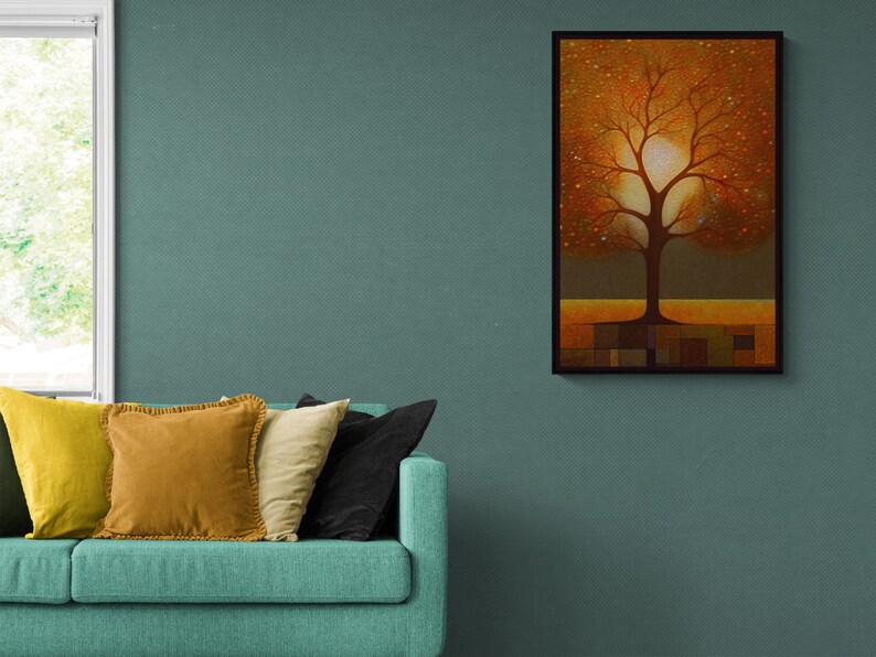 Tree of Life Wall Art Print, Digital Download Spiritual Art, Enchanted