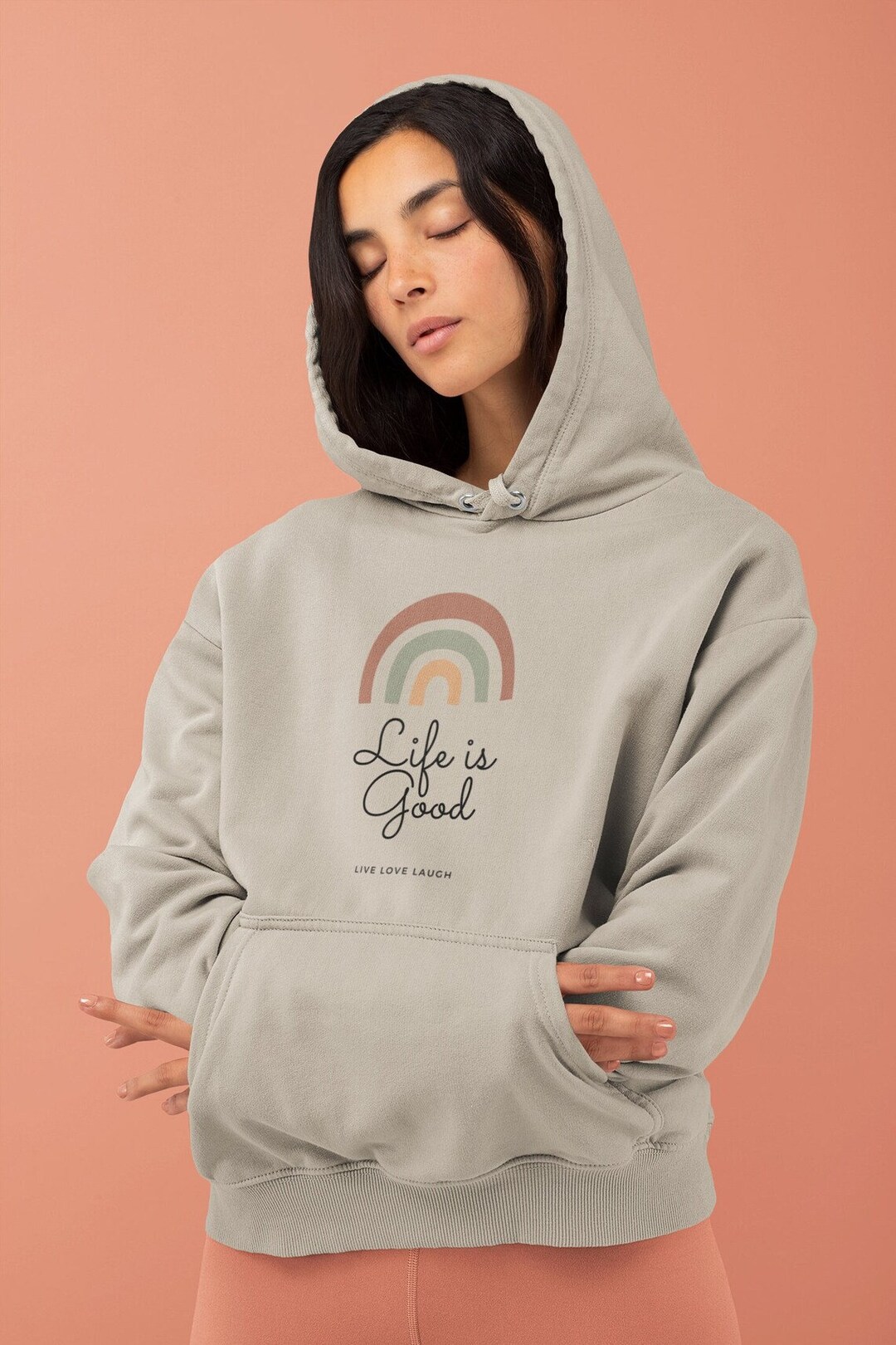 Life is Good Hoodie Oversized Hoodie Trendy Hoodie Tumblr - Etsy