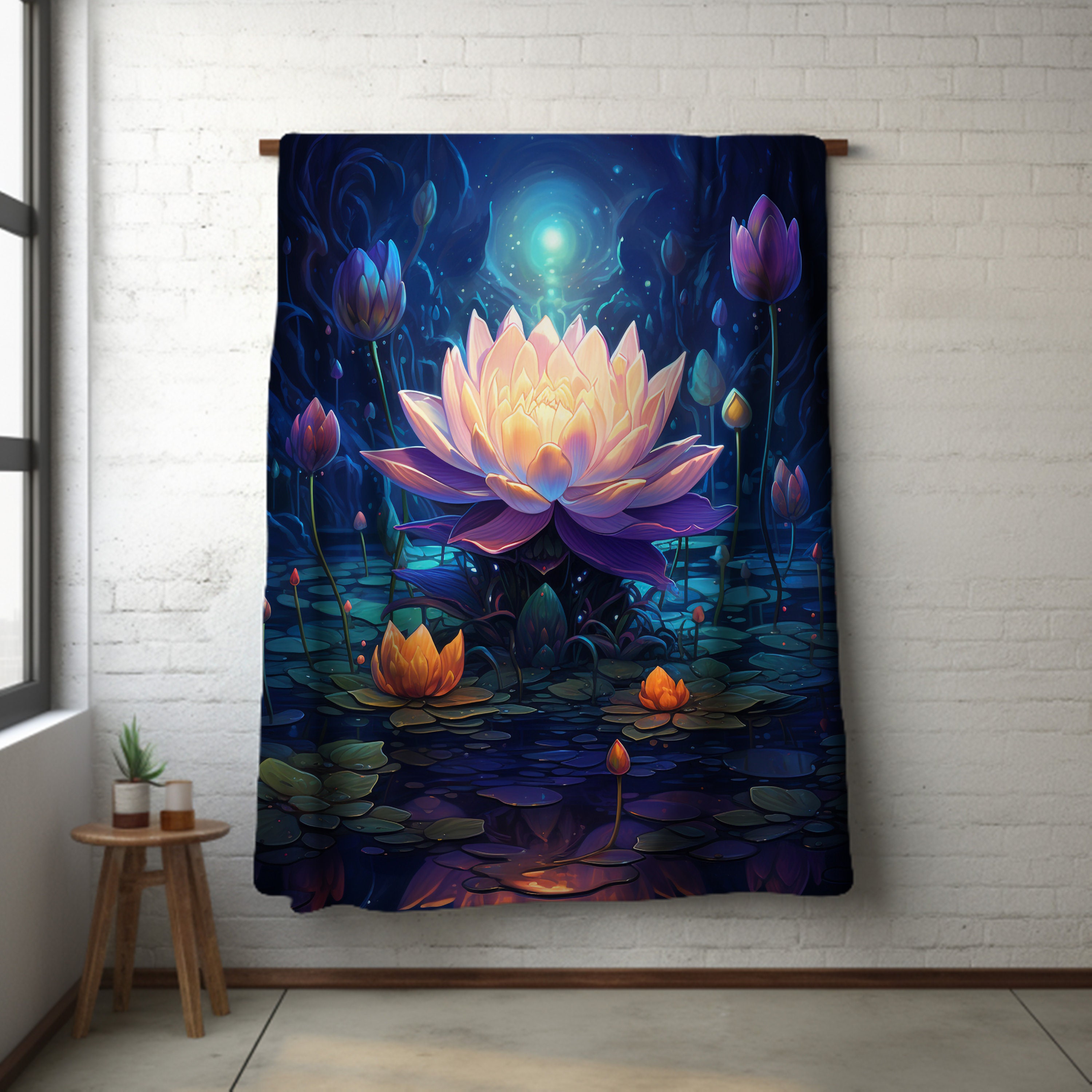 Raymond Swanley Whimsical Lotus Flowers Intricate Abstract Lines