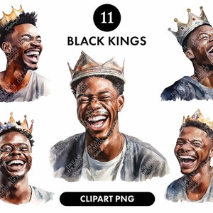 Black Kings clipart, Black men clipart, Afro American png, Black people png, Digital download, Scrapbooking, Commercial use, Clipart png