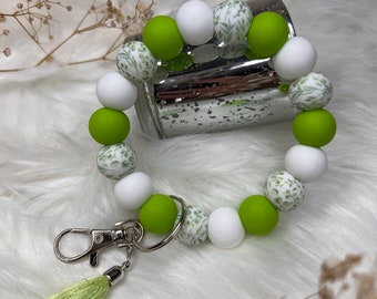 Schlüsselanhänger- Armband- Perlenarmband - Silikonperlen - Perlenschlüsselanhänger