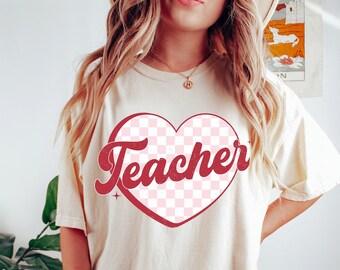 Comfort Colors® Teacher Heart Shirt, Cute Teacher Shirt, Teacher Appreciation, Back to School Shirt, Elementary School Teacher, New Teacher