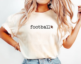Comfort Colors® Cute Football Shirt, Football Lover Shirt, Football Season Mama Shirt, Gift For Football Team Lover, Football Game Day Shirt