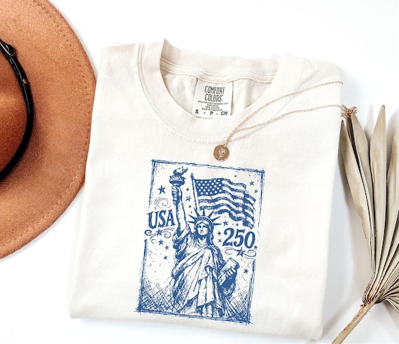 Comfort Colors® Retro 250 Years USA Shirt, 250th Anniversary Gift, 1776-2026 Celebrate Tee