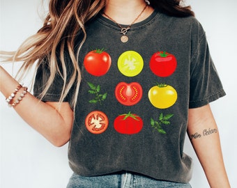 Comfort Colors® Tomato Girl Shirt, Cottagecore Tomato Girl Aesthetic, Tomato Girl Tee, Summer Garden Gift, Summer Shirt, Fall Harvest Garden
