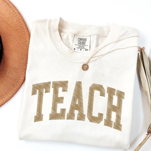 Comfort Colors® Teach Shirt, Cute Teacher Shirt, Teacher Appreciation, Back to School Shirt, Elementary School Teacher Shirt, New Teacher image 4