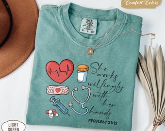 Comfort Colors® Nurse Life Shirt, Nurse Appreciation Gift, RN Nurse Shirt, Registered Nurse Shirt, Nursing School Shirt, New Nurse Gift