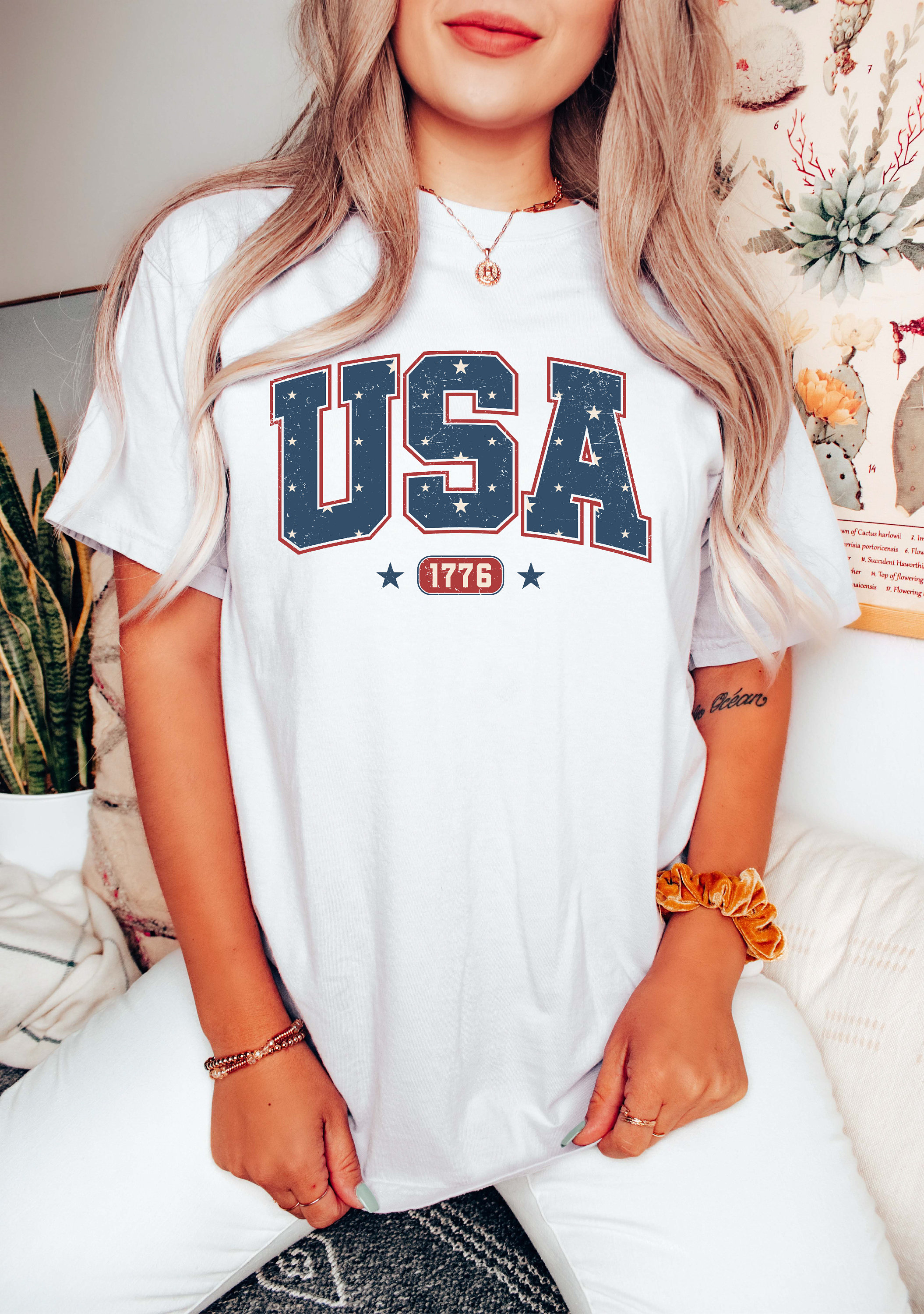 Comfort Colors® Womens USA Est 1776 Shirt, 4th Of July Shirt, Independence Day Shirt, Fourth Of July Tee, Memorial Day Shirt,Patriotic Shirt