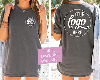 Comfort Colors® Custom Logo Shirt, Personalized Company Logo Shirt, Small Business Logo Shirt, Custom School Logo, Team Logo Shirt Gift