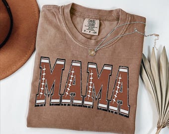Comfort Colors® Retro Football Mama Shirt, Football Mom Shirt, Football Season Mom Shirt, Mothers Day Gift For Football Mom, Cheer Mom Gift