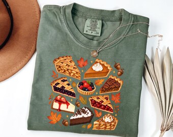 Comfort Colors® Thanksgiving Family Shirt, Pumpkin Pies T-Shirt, Womens Thanksgiving Gift, Friendsgiving Tee, Pecan Apple Pies