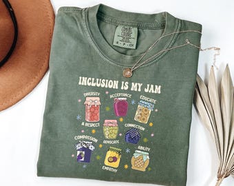 Comfort Colors® Inclusion Shirt, Neurodiversity Shirt, Inclusion Is My Jam, Special Education Teacher, Autism Awareness, Autism Teacher