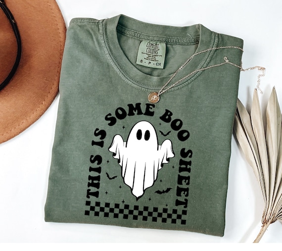 Comfort Colors® Cute Spooky Shirt, This Is Some Boo Sheet, Womens Ghost Shirt, Spooky Season, Halloween Party Shirt, Fall Graphic Tee