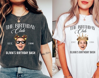 Comfort Colors® Custom Face Birthday Shirt, Birthday Photo Shirts, Birthday Party Group Shirt, Birthday Matching Shirt, Birthday Trip Shirts