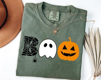 Comfort Colors® Cute Spooky Shirt, Womens Ghost Shirt, Spooky Season, Pumpkin Shirt, Halloween Family Shirt, Halloween Graphic Tee