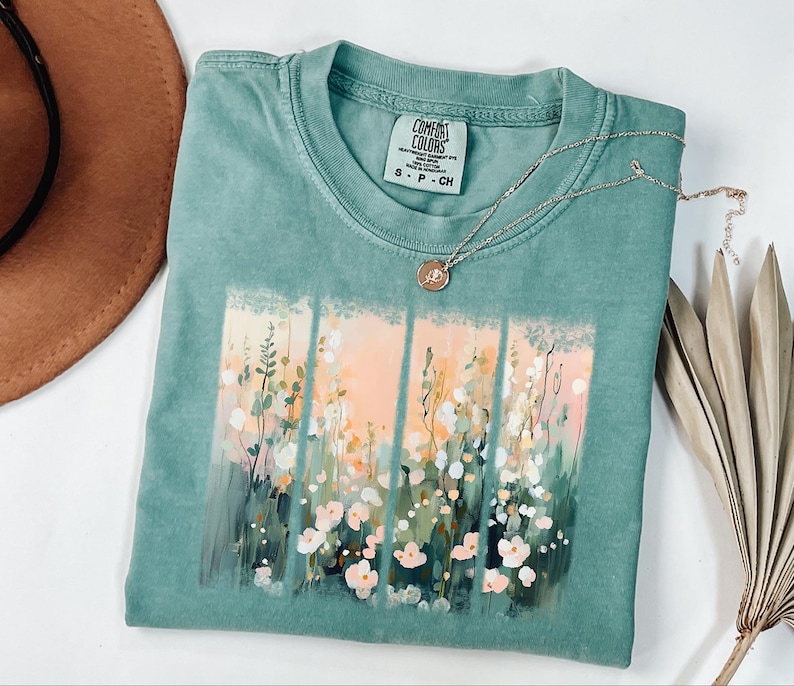 Comfort Colors® Water Color Flowers Shirt, Floral Shirt, Gardening ...