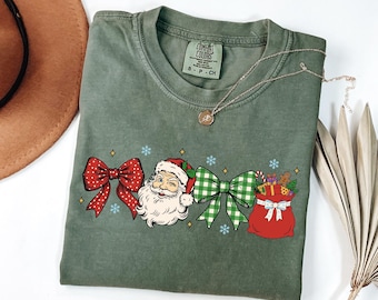 Comfort Colors® Cute Christmas Bows Shirt : Festive Holiday Gift, Xmas Graphic Tee