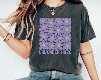 Comfort Colors® Lavender Haze Shirt,  Flower shirt, Wildflower shirt, Lavender shirt, Gift for Mom