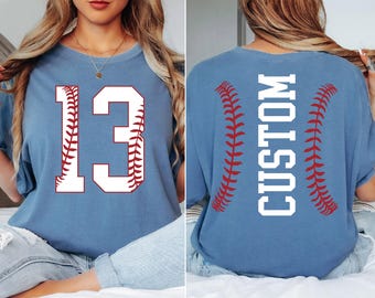 Chemise de baseball personnalisée Comfort Colors®, chemise de baseball pour maman, chemise d'équipe personnalisée, chemise de jour de match