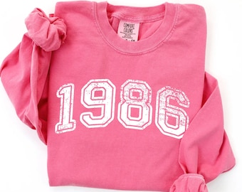 Comfort Colors® Custom Birth Year Shirt, Personalize Birthday T-Shirt, Birthday Girl Gift