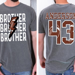 Custom Football Dad Shirt, Dad Football Tee, Sports Dad Shirt for Him, Father Football Gift from Kids, Game Day Mens Football Shirt