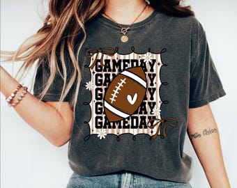 Comfort Colors® Cute Game Day Shirt, Fall Football Season Shirt, Football Lover Gift, Football Mama Shirt, Gift For Football Lover