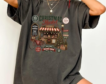 Comfort Colors® Farm Fresh Merry Christmas Tree Shirt, T Is The Season Holiday Long Sleeve, Cozy Season Memories Gift