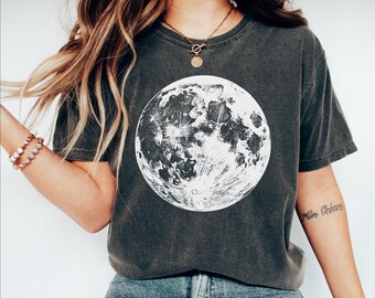 Comfort Colors® Womens Moon Shirt, Mystical Moon Phase Shirt, Celestial Moon Shirt, Spiritual Shirt, Moon Phase Gift, Boho Moon Outfit