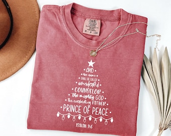 Comfort Colors® Religious Christian Christmas Shirt, : Faith Shirt, Jesus Lover Gift, Holiday Nativity Outfit