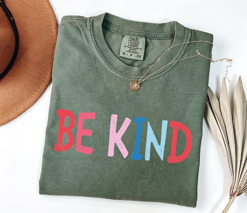 Comfort Colors® Be Kind Teacher Shirt, Choose Kindness Shirt, Retro Teacher Shirt, Back to School Shirt, Elementary School Teacher Shirt image 1