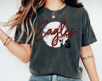 Comfort Colors® Custom Baseball Team Name & Jersey Number Shirt, Team Mascot Shirt, Baseball Game Day Shirt, Cute Baseball Team Shirt