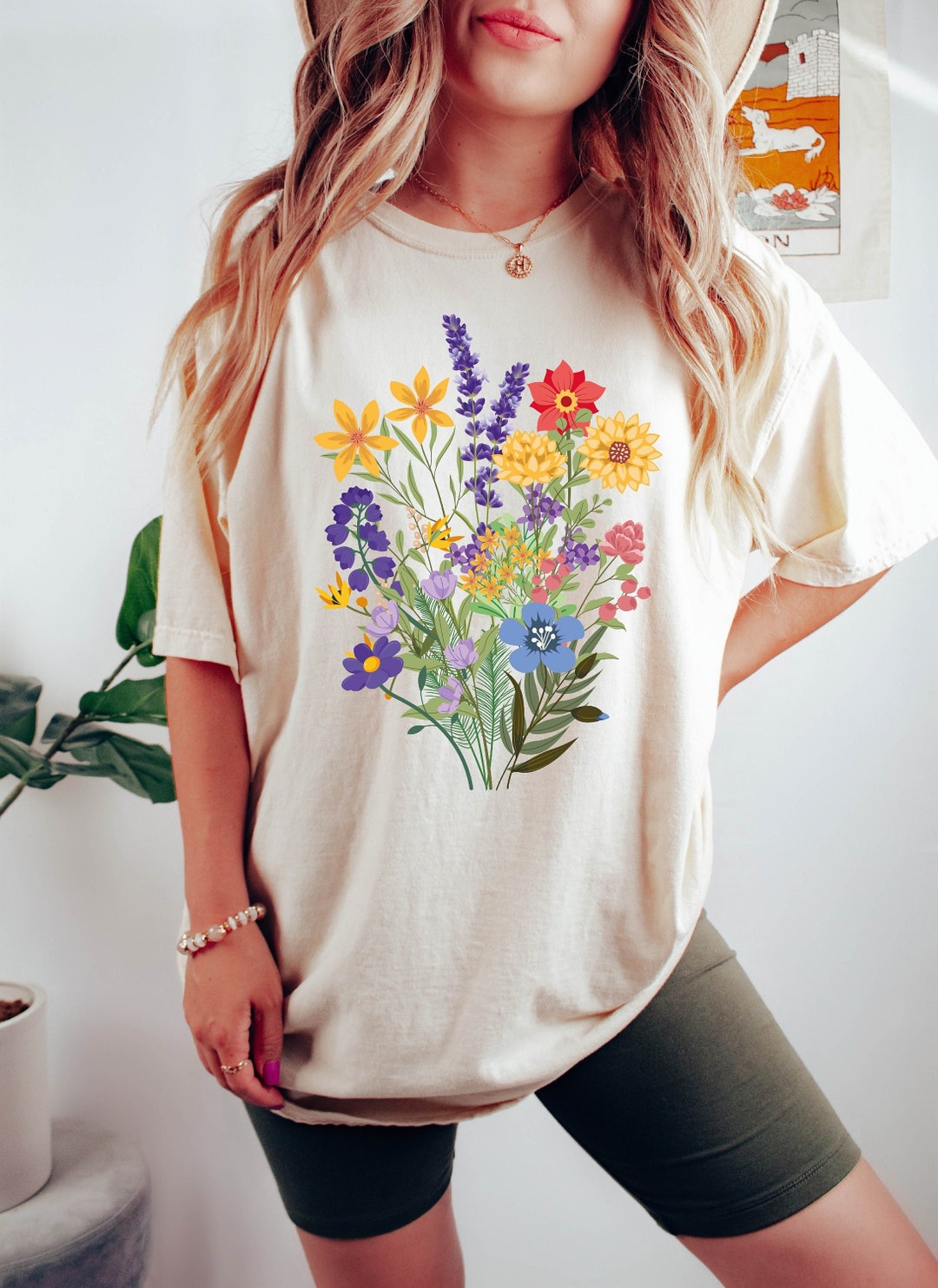 Comfort Colors® Cottagecore Shirt, Fall Flower Shirt, Wildflower Shirt ...