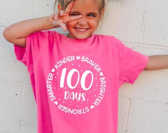 Comfort Colors® 100 Days Of School Brighter Shirt, Happy 100th Day Of School, 100 Days Of School For Kindergarten, 100th Days Celebration