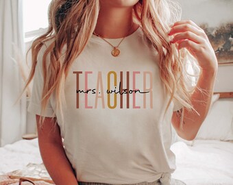 Personalized Teacher Shirt, Teacher Last Name Shirt, Custom Teacher Gifts, Teacher Appreceation, Funny Teacher Shirt, Cool Teacher Shirt