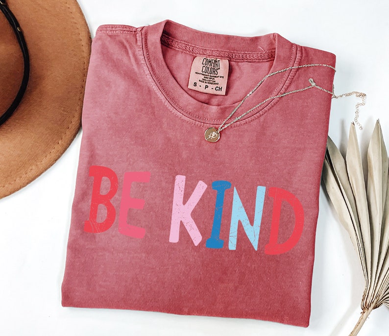 Comfort Colors® Be Kind Teacher Shirt, Choose Kindness Shirt, Retro Teacher Shirt, Back to School Shirt, Elementary School Teacher Shirt image 4