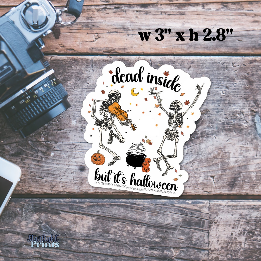 Skeleton Sticker, Halloween Sticker, Spooky Sticker, Fall Sticker, Dead ...