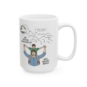 Funny Coding Coffee Mug: Cloud Computing, Linux Servers (15 oz) image 4