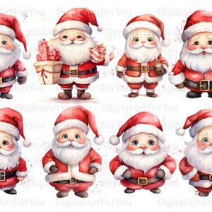 Lindo Santa Claus Clipart 25pc PNG & SVG / Scandi Santa Claus ...